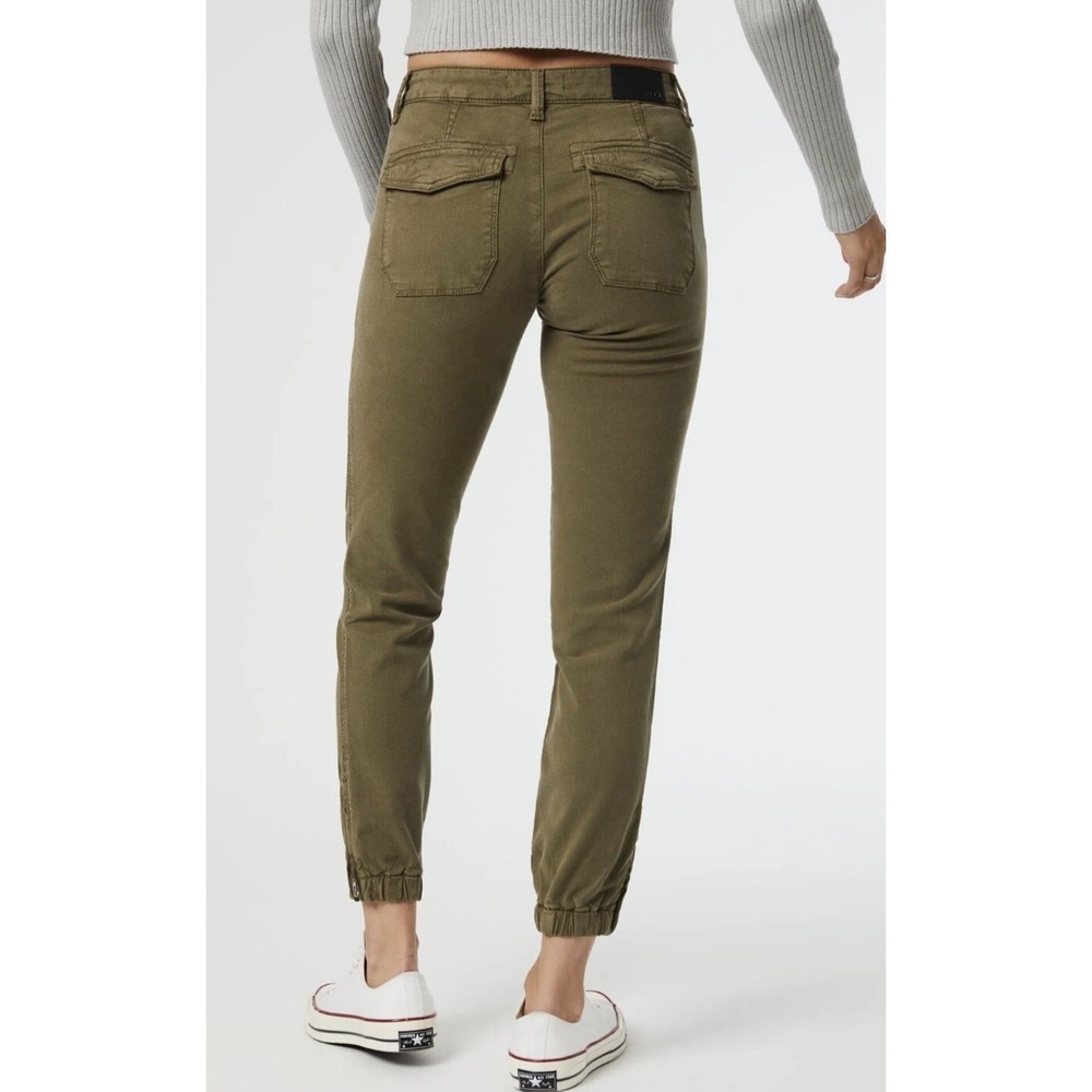 Mavi IVY Mid Rise Slim Cargo Jeans Pants Jogger-Khaki Green-Women Sz 25/28-Small - Picture 3 of 16